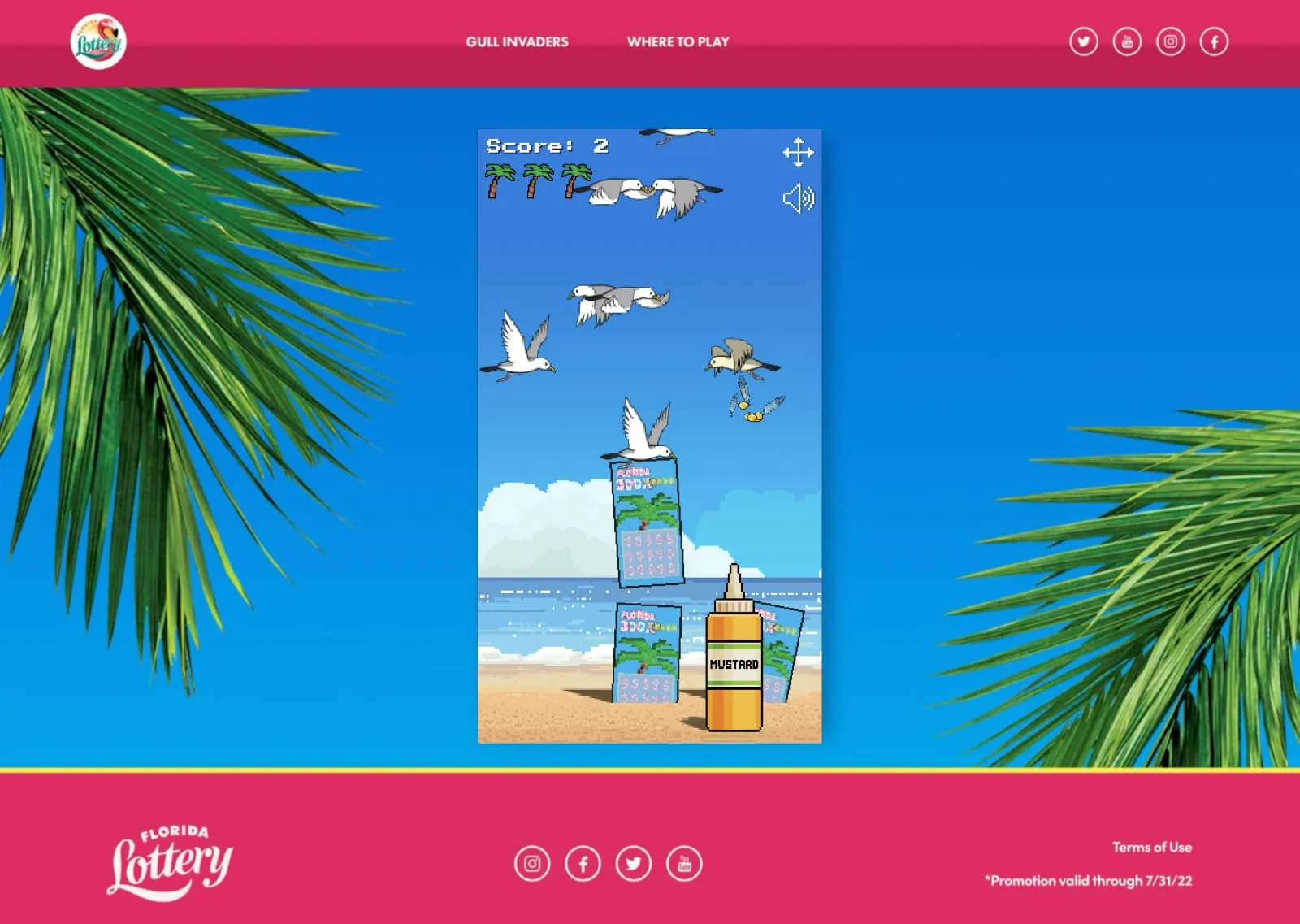 Gull Invaders game screenshot