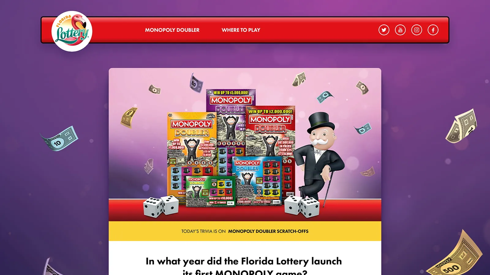Florida Lottery Monopoly Doubler screenshot