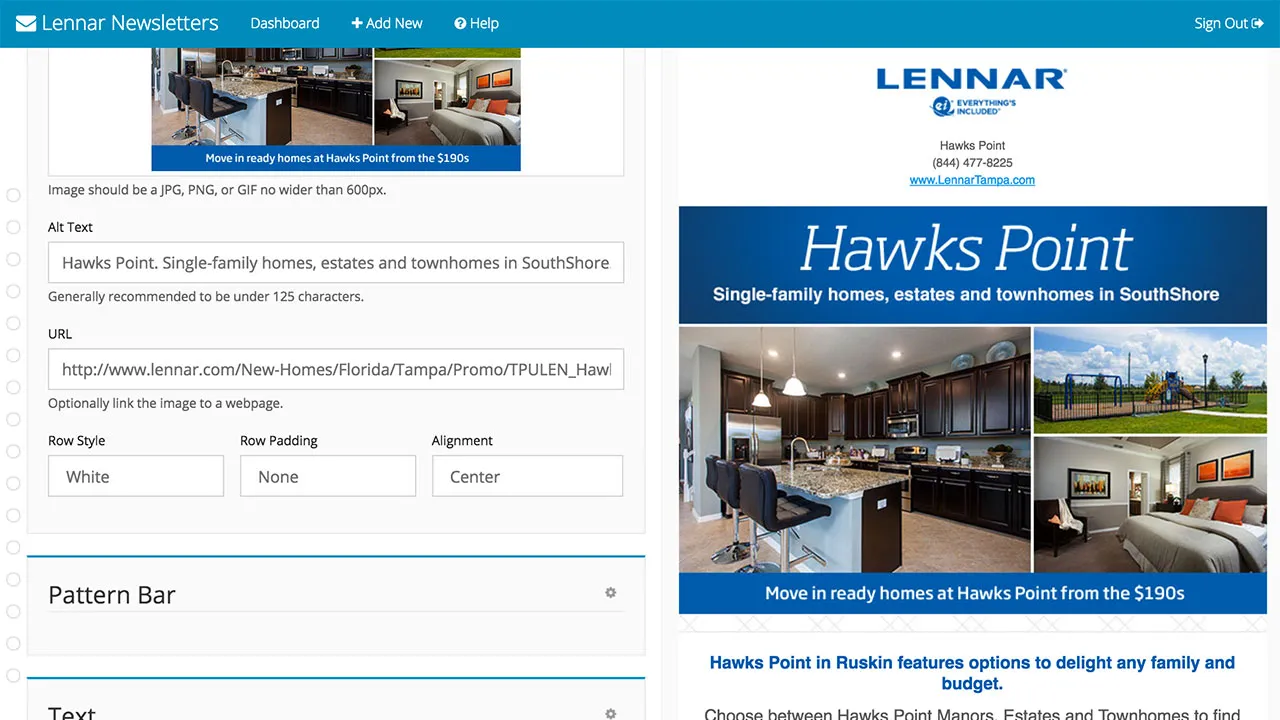 Email Newsletter Builder screenshot